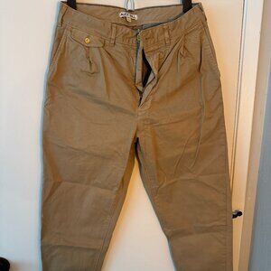Alex Mill Pants Men's Standard Pleated Chino Cropped Khaki 28